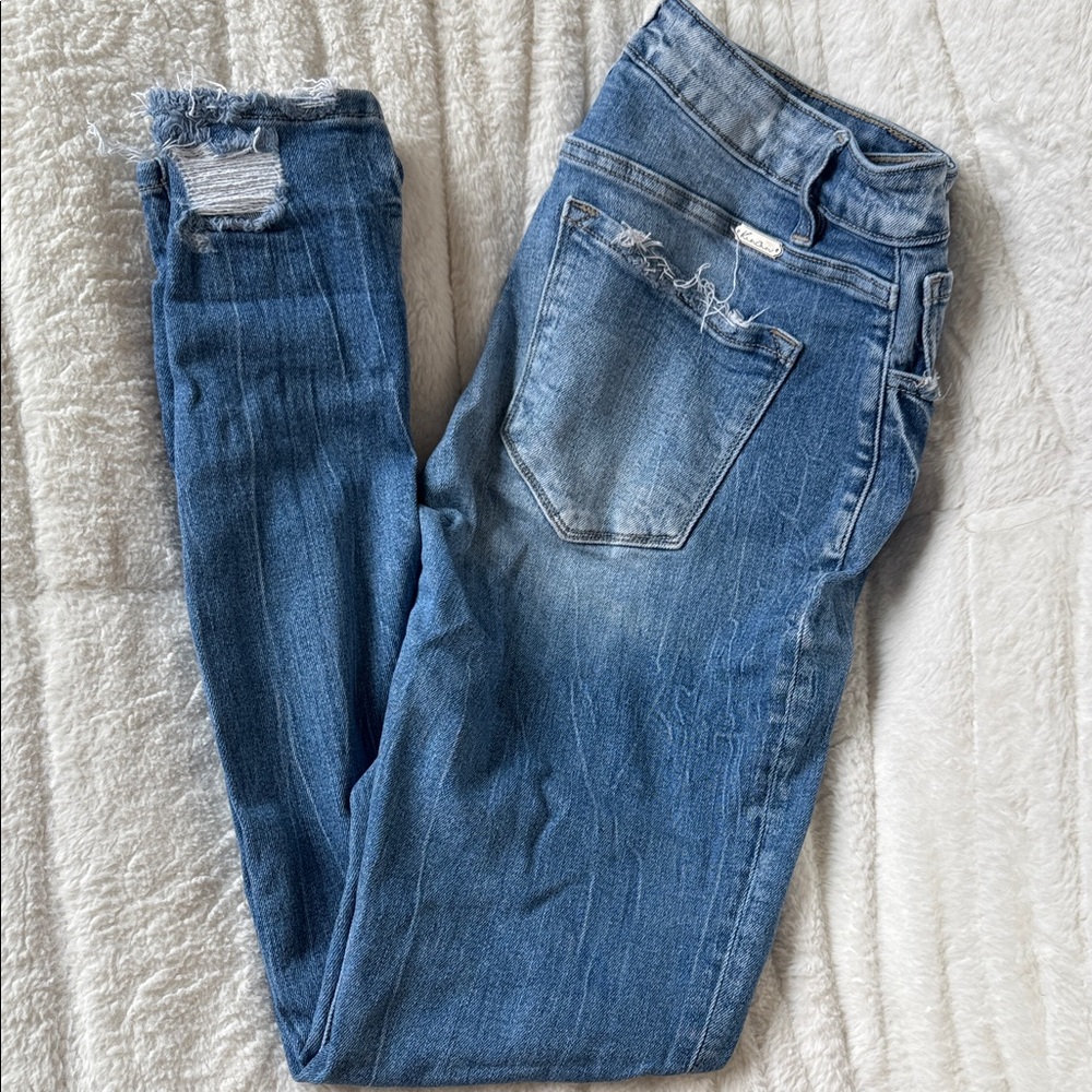 KanCan Distressed Mom Jeans